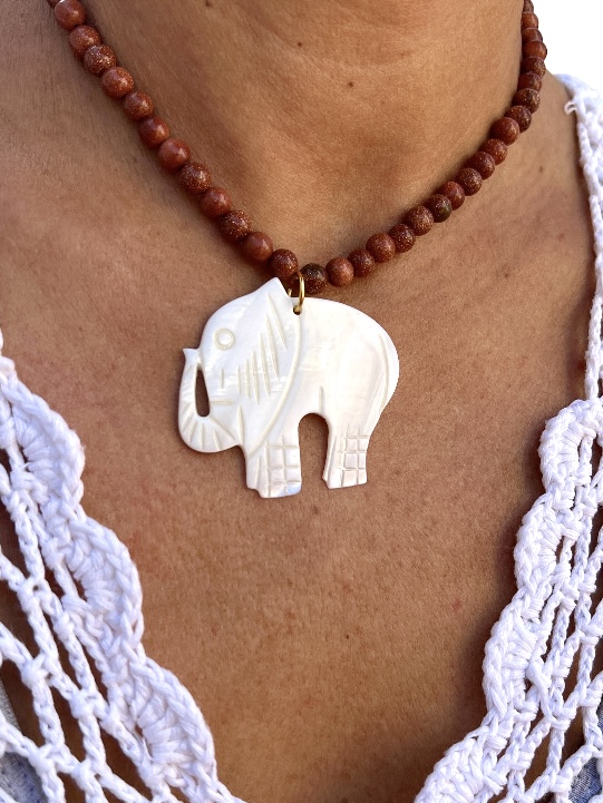 Collar Elefante Blanco - Imagen 2